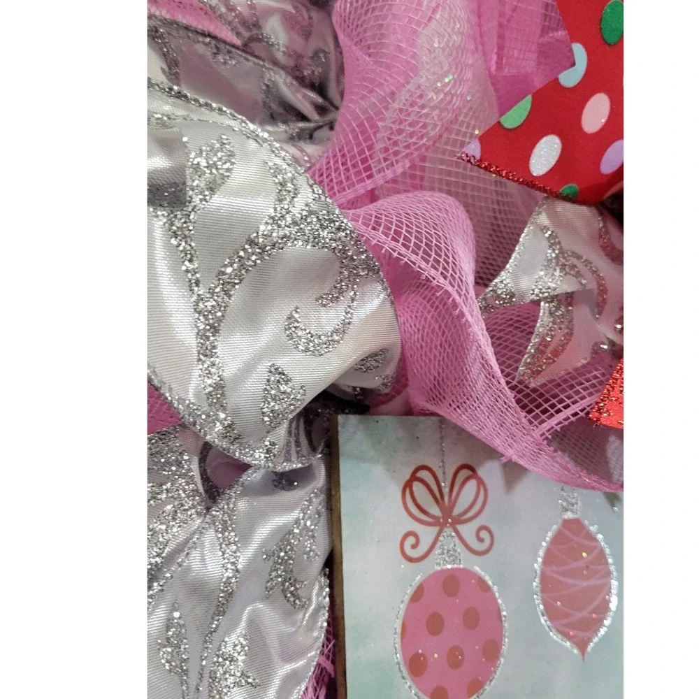 Merry Christmas wreath holiday decor Christmas gift bright shiny weath whimsical
